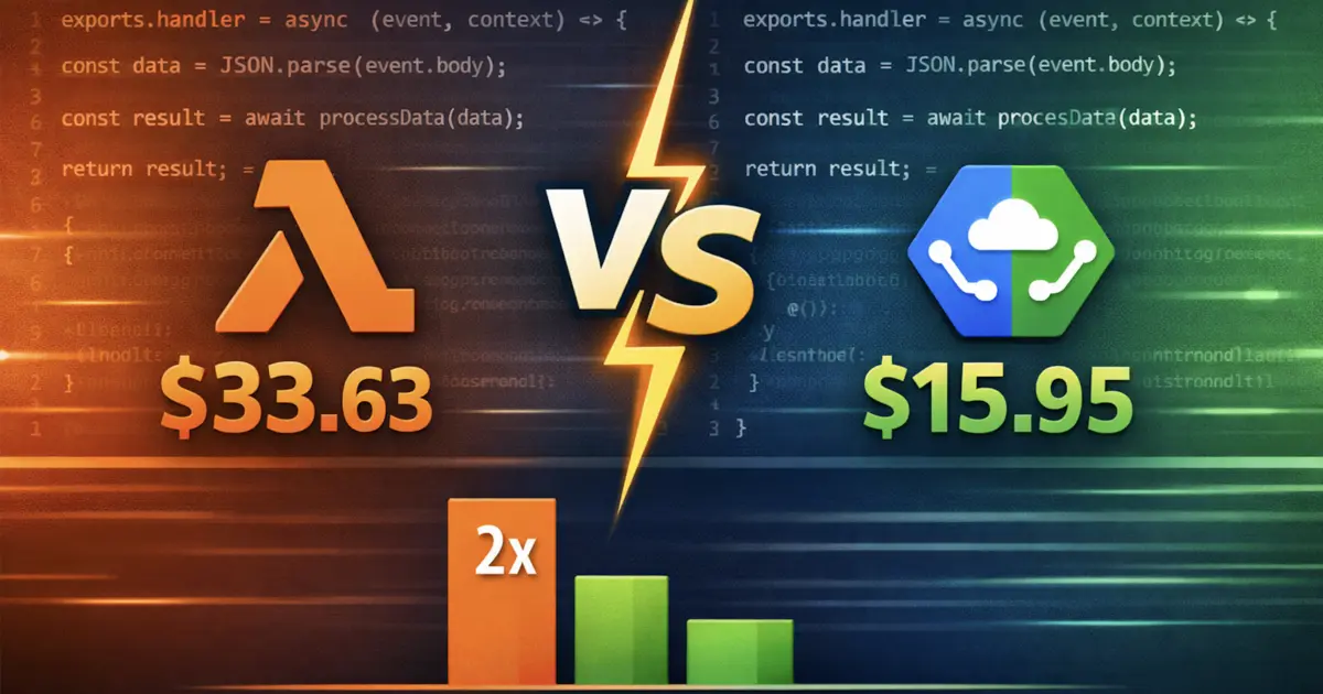 Ran the same API on AWS and GCP.